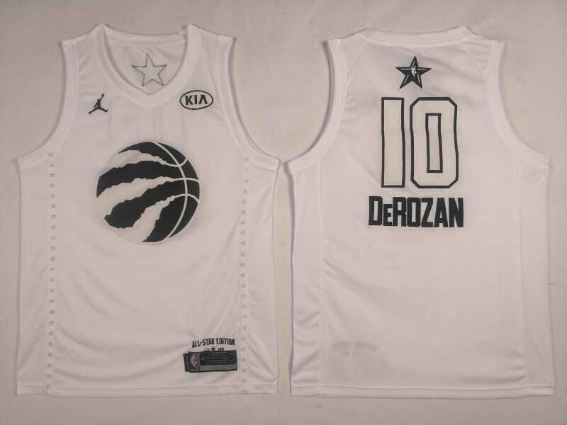 Men Toronto Raptors #10 Derozan White 2108 All Stars NBA Jerseys